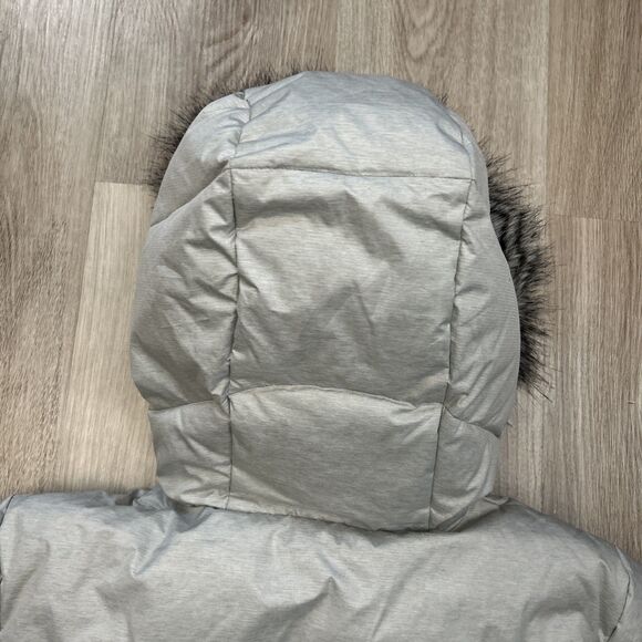 Columbia Omni Shield Puffer Jacket Womens Medium Hooded Down Faux Fur Gray Coat - Picture 12 of 13